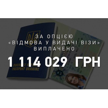 Более 1 млн грн. выплат за отказ в визе